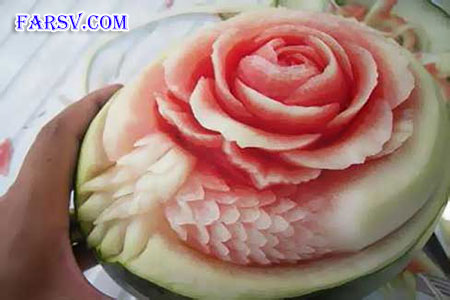 آموزش تزئین هندوانه شب یلدا