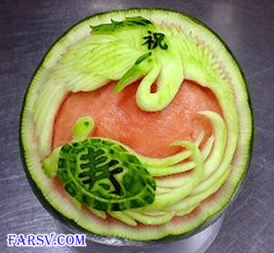 تزئین هندوانه شب یلدا