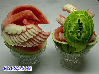 تزئین هندوانه شب یلدا