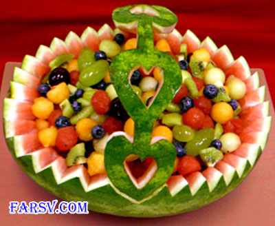 تزئین هندوانه شب یلدا