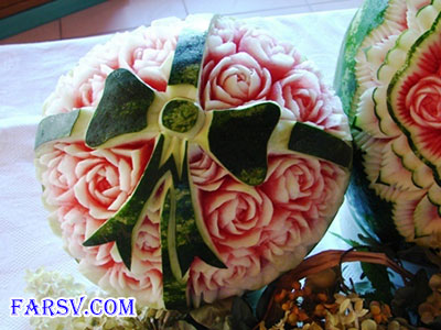 تزئین هندوانه شب یلدا