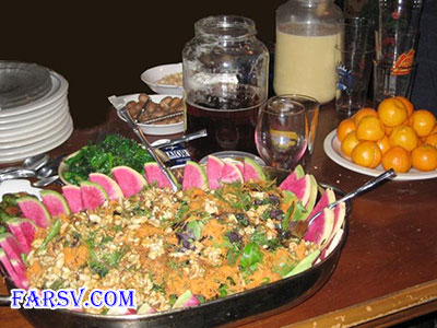 تزئین هندوانه شب یلدا