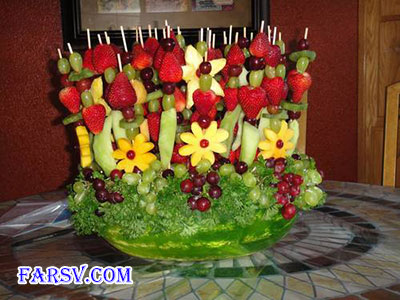 تزئین هندوانه شب یلدا