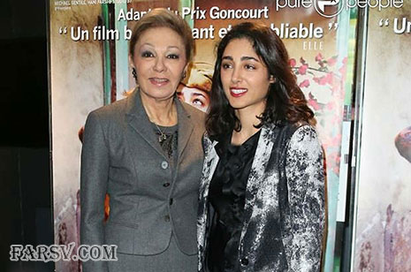 عکس یادگاری گلشيفته با همسر پهلوی