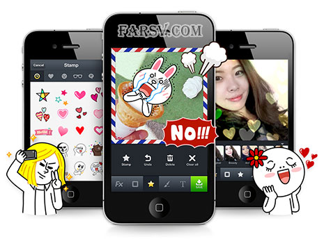 نرم افزار تبدیل عکس به تصاویر خنده دار Line Camera