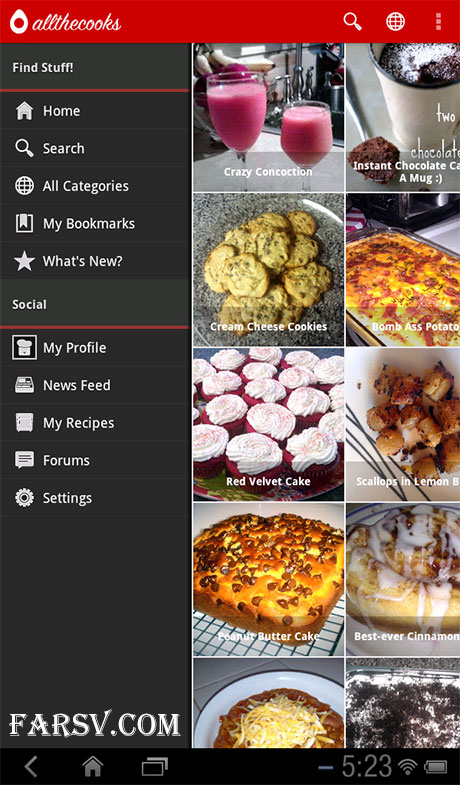 ارتباط با آشپزهای دنیا با Recipe Search