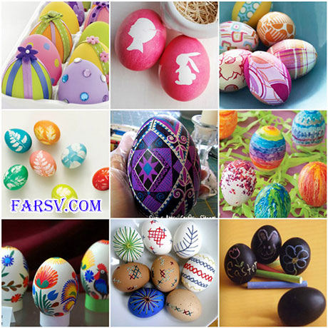 تخم مرغ های رنگی سفره هفت سین