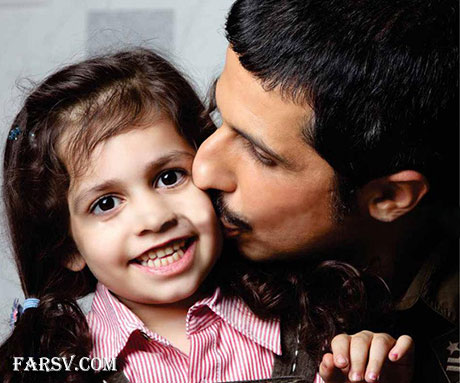  جواد رضویان به همراه دخترش یامین