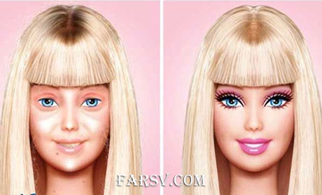 عکس جالب باربی بدون آرایش