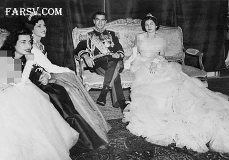 اشرف پهلوی و فوزیه همسر رضا شاه 