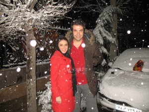 سروین رفیعیان و همسرش رضا پاپی