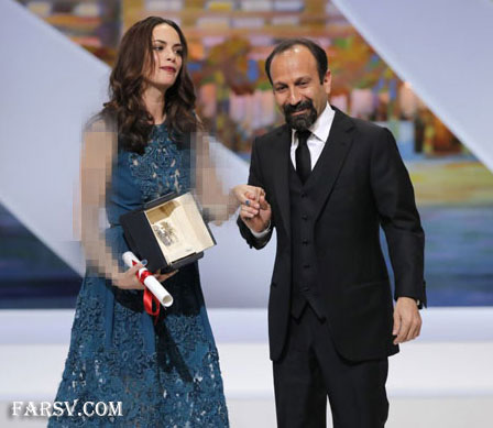 برنیس پژو در آغوش اصغر فرهادی