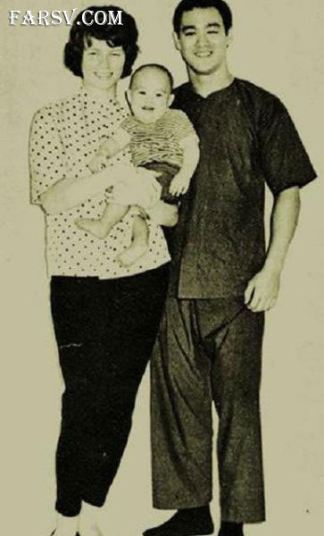 عکس بروسلی و همسرش