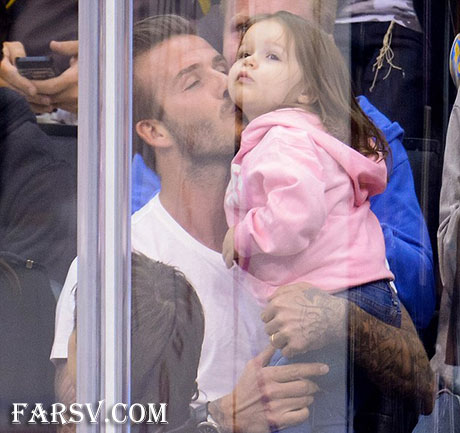 عکس دیوید بکهام و دخترش