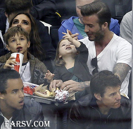 عکس دیوید بکهام و دخترش