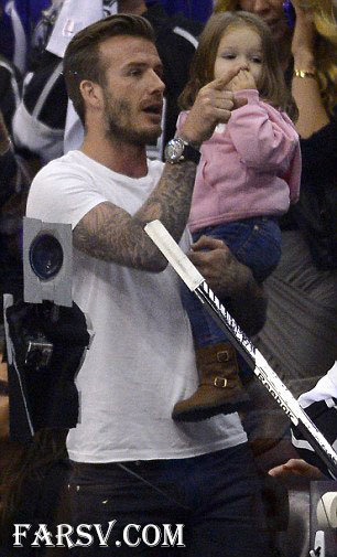 عکس دیوید بکهام و دخترش