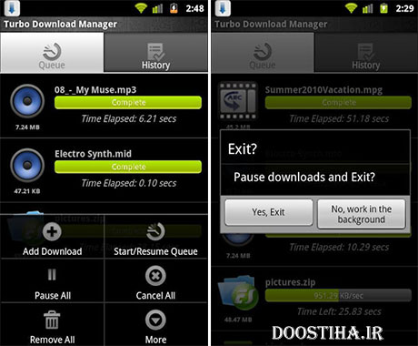 افزایش سرعت دانلود در اندروید با Turbo Download Manager
