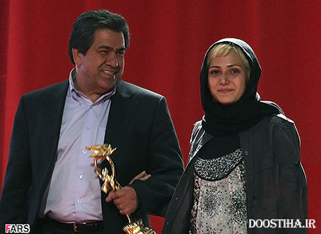 عکس کودکی باران کوثری در کنار پوران درخشنده