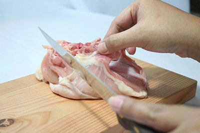 فیله کردن سینه مرغ