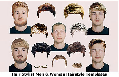 تصاویر لایه باز مدل های موی سر زنانه و مردانه