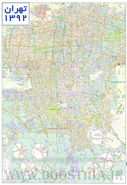 دانلود نقشه کامل تهران 92 با جزئیات دقیق