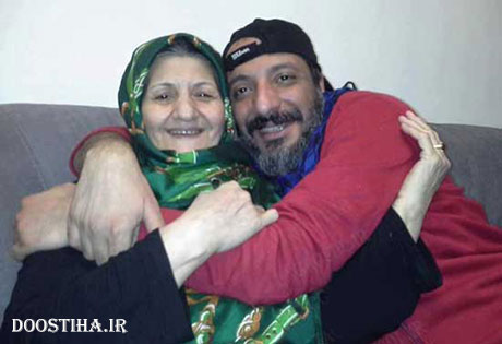 عکس جالب امیر جعفری در آغوش مادرش