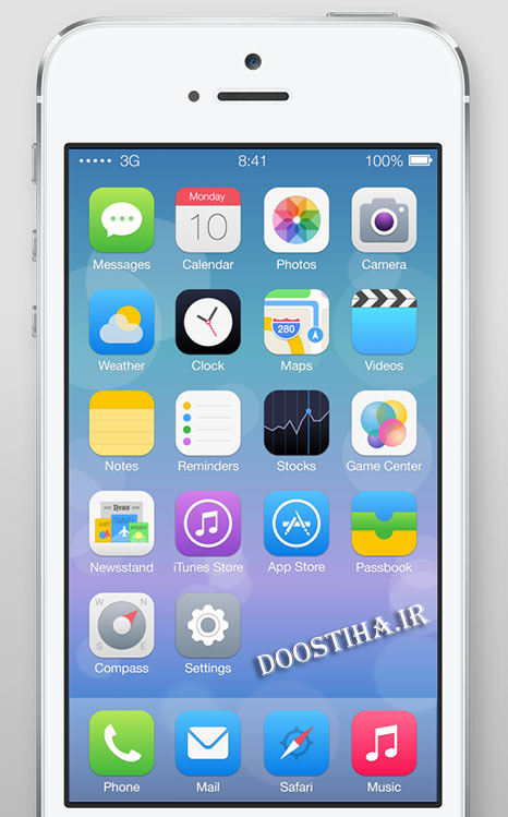 مقایسه نسخه های 6 و 7 سیستم عامل iOS شرکت اپل