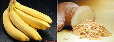 رفع دل بهم خوردگی با موز و زنجبیل