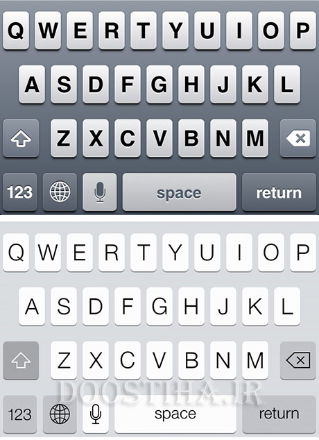 دانلود کیبورد آیفون برای اندروید iOS 7 Keyboard