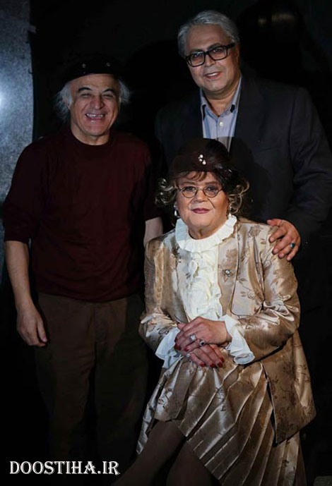 تصاویر دیدنی از گریم متفاوت و جالب اکبر عبدی! گریم زنانه اکبر عبدی در فیلم خواب زده ها