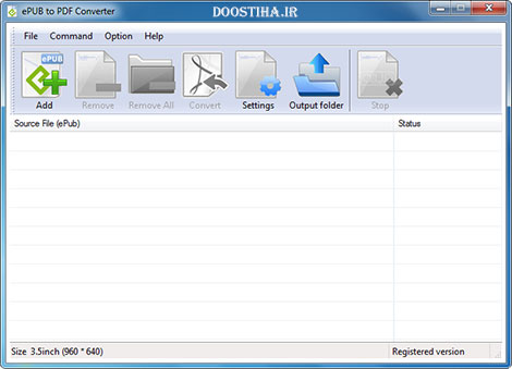 تبدیل فرمت EPUB به PDF با نرم افزار ePUB to PDF Converter v1.2 ePUB to PDF Converter