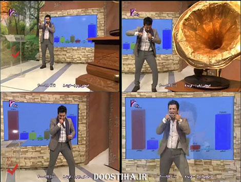 حرکات عجیب و غریب علی اصحابی در هنگام اجرای ترانه