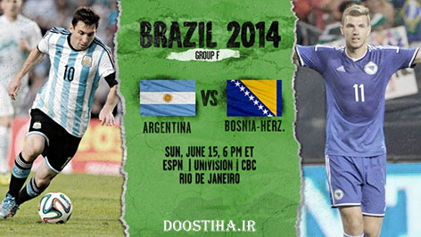 دانلود مسابقه فوتبال آرژانتین و بوسنی در جام جهانی 2014