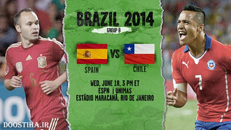 دانلود بازی اسپانیا و شیلی در جام جهانی 2014