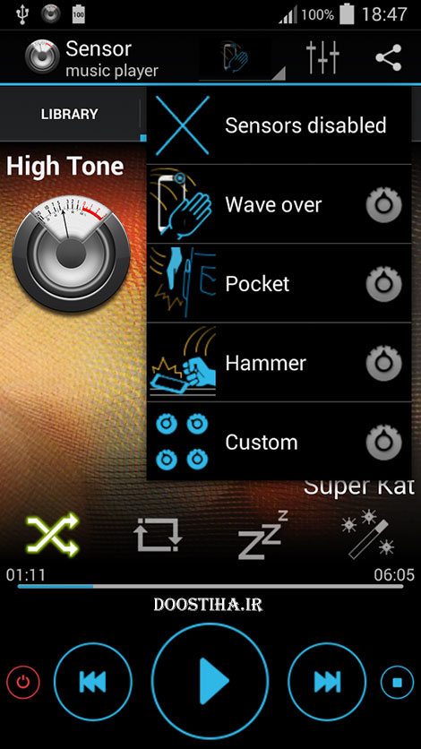 دانلود اپلیکیشن Sensor music player