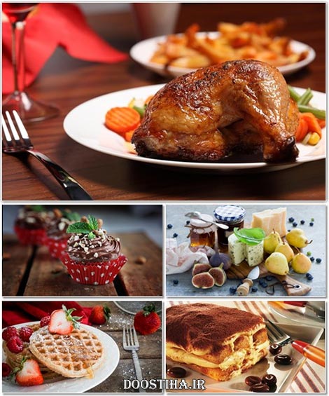 دانلود عکس خوردنی های خوشمزه، والپیپر فست فود، کباب، دسر، کیک