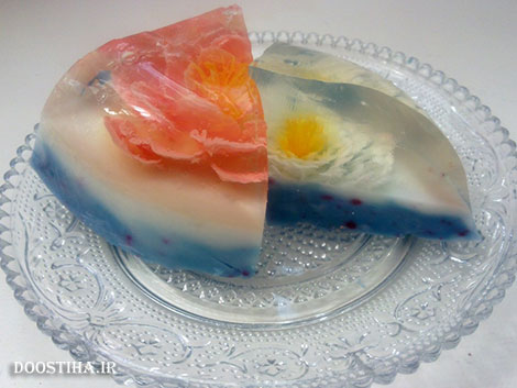 طرز تهیه ژله های گل دار و تزریقی