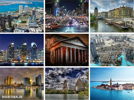 دانلود پوستر با کیفیت از نمای شهرهای بزرگ برای دسکتاپ