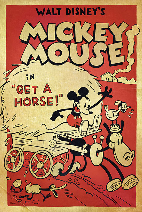 دانلود انیمیشن کوتاه والت دیزنی با نام یک اسب بگیر Get a Horse! 2013