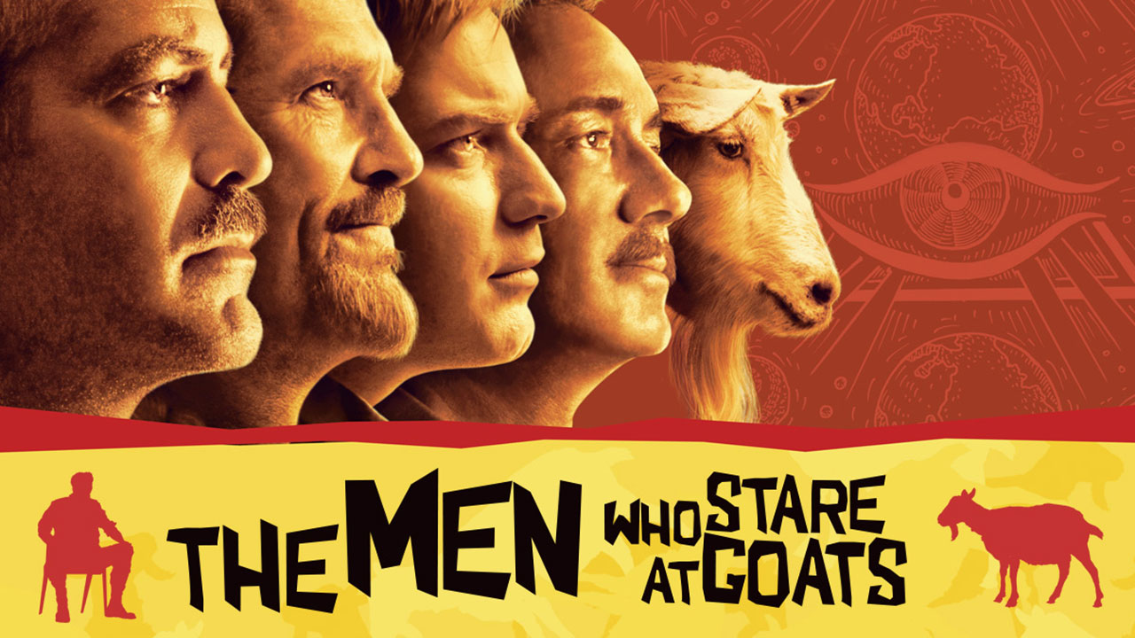 Stare at. The men who stare at Goats. The men who stare at Goats (2009) poster. Movie posters the men who stare at Goats 2009. The man who stole the Goats.